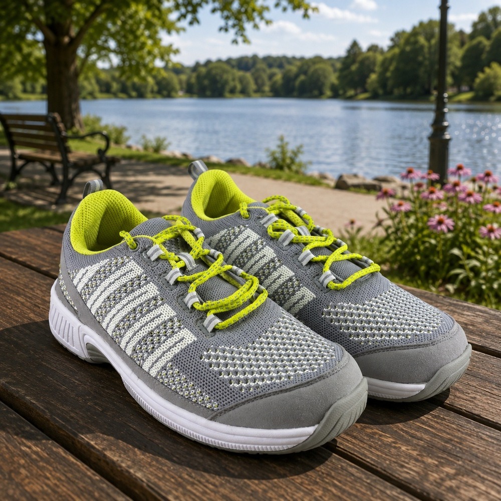 Orthofeet Coral 987 Shoes Womens 9.5 D Wide Grey Orthopedic Comfort Walking